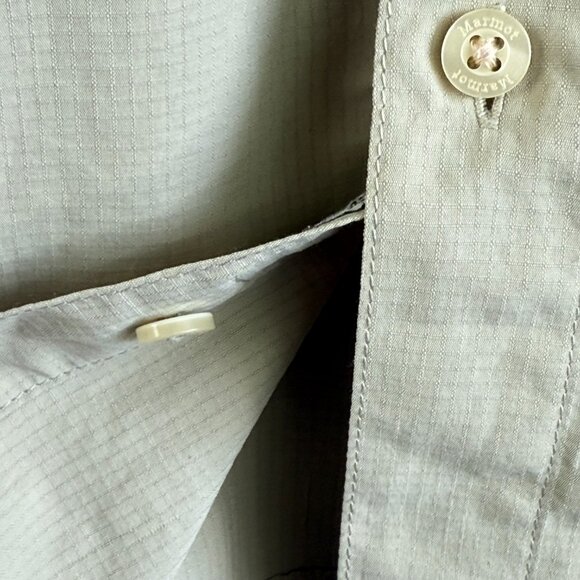 VNT Y2K Marmot Mountain Works “Pursuit” Lightweight Rip‑Stop Button Shirt Size L - Picture 7 of 12
